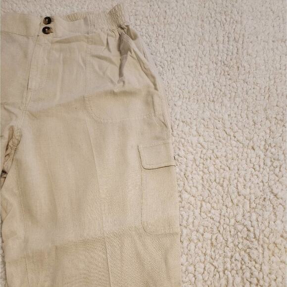 Wonderly linen blend cargo utility pants size large - Picture 10 of 12